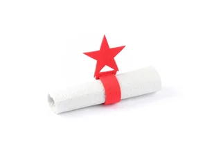 Serwetnik ze wzorem świątecznym - Gwiazda - 21 cm - 1 szt. - Dekoracja stołu - miniaturka - grafika 1