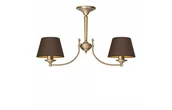 Lampy sufitowe - Krótki żyrandol klasyczny z dwoma abażurami YA-S2AKm - miniaturka - grafika 1