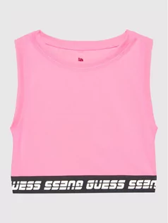 Koszulki dla dziewczynek - Guess Top J1BI39 MC03W Różowy Regular Fit Różowy - grafika 1