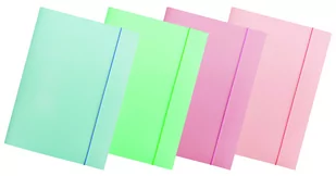 OFFICE PRODUCTS Teczka z gumką Pastel, karton/lakier, A4, 300gsm, 3-skrz., mix kolorów 21191171-99 - Teczki i skoroszyty - miniaturka - grafika 1