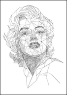 Plakaty - Plakat, Geometryczna Marilyn Monroe, 50x70 cm - miniaturka - grafika 1