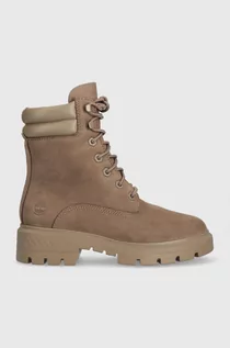 Botki damskie - Timberland workery Cortina Valley 6in BT WP damskie kolor fioletowy na płaskim obcasie lekko ocieplone TB0A5Z849291 - grafika 1