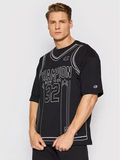 Koszulki męskie - Champion T-Shirt Basketball 216427 Czarny Custom Fit - grafika 1