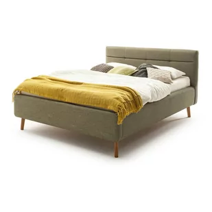 Zielone tapicerowane łóżko dwuosobowe ze schowkiem i stelażem 180x200 cm Lotte – Meise Möbel - Łóżka - miniaturka - grafika 1