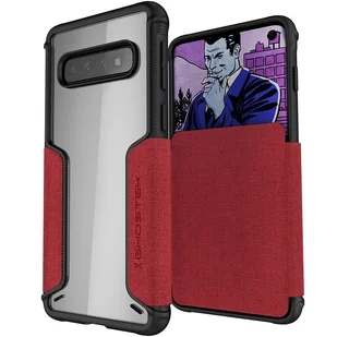 GHOSTEK Etui Exec 3 do Samsung Galaxy S10 (kolor czerwony) (GH_GHOCAS2069) - Etui i futerały do telefonów - miniaturka - grafika 1