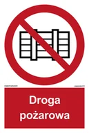Systemy ekspozycyjne i znaki informacyjne - BB001 NIE ZASTAWIAĆ - DROGA POŻAROWA, KS - FOLIA PODŁOGOWA FOTOLUMINESCENCYJNA; (500X740MM) - miniaturka - grafika 1