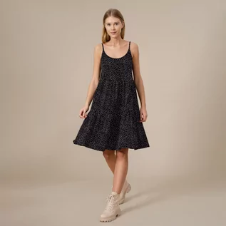 Sukienki - Damska sukienka dzianinowa bez rękawów OUTHORN SUDD601A - czarna - Outhorn - grafika 1