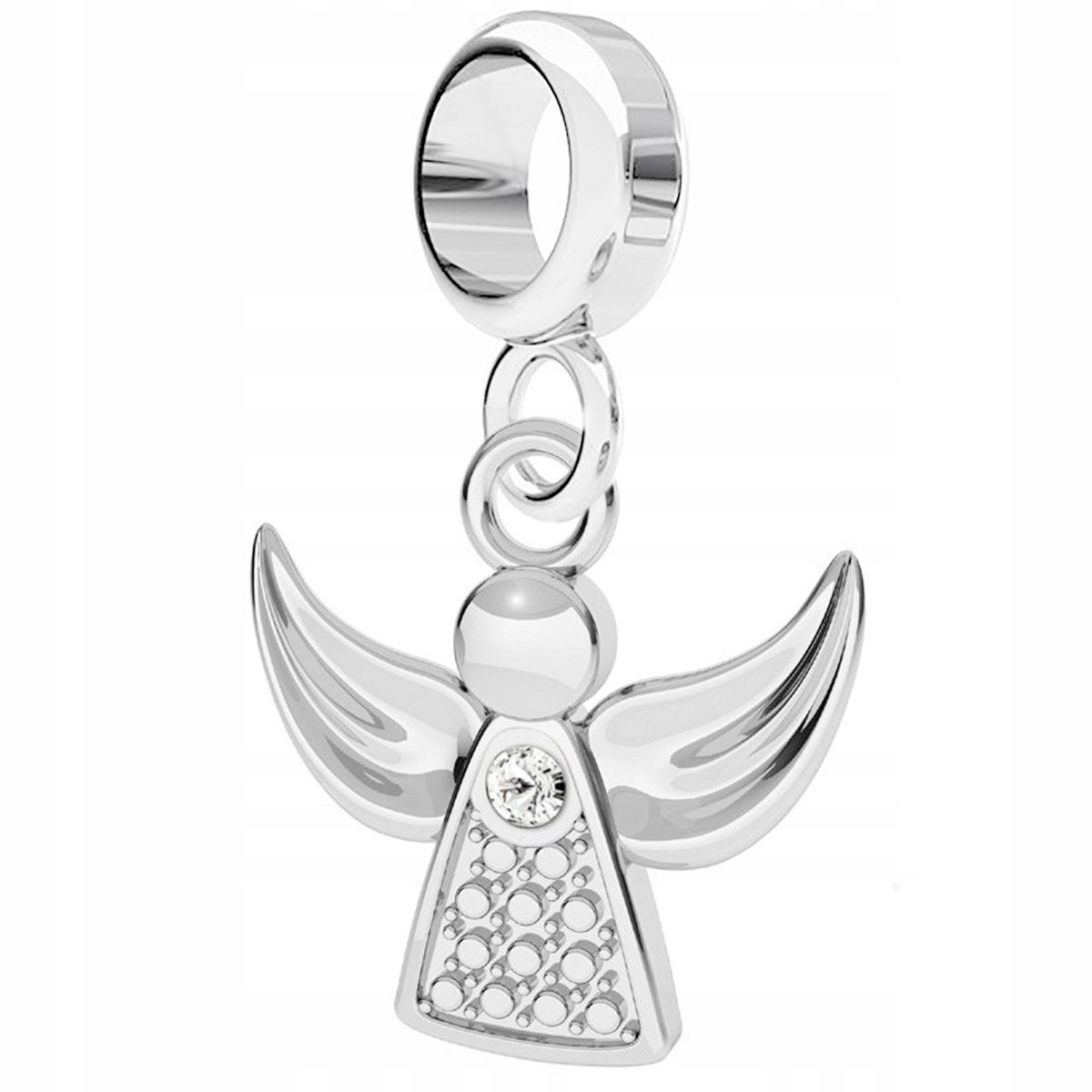 Charms Srebrny z Aniołem Aniołkiem Angel Anioł Aniołek Stróż SREBRO 925