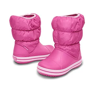 Crocs Dziecięce zimowe buty zimowe Puff Boot Kids śniegowce, Pink fuksja Bubblegum, 32/33 EU - Śniegowce damskie - miniaturka - grafika 1