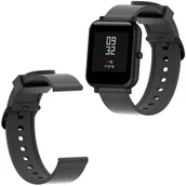 Akcesoria do smartwatchy - Strado Pasek silikonowy do Amazfit BIP/GTS 42mm (Czarny) DNPASSILAB42.BLACK - miniaturka - grafika 1