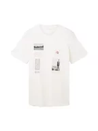 Koszulki męskie - TOM TAILOR Koszulka męska 1036427, 10332-Off biała, S, 10332 – Off White, S - miniaturka - grafika 1