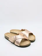 Klapki i japonki damskie - Bellucci Klapki w kolorze żółtym - miniaturka - grafika 1