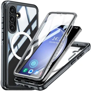 Etui pancerne Supero 360 MagSafe do Samsung Galaxy S24, czarne - Etui i futerały do telefonów - miniaturka - grafika 1