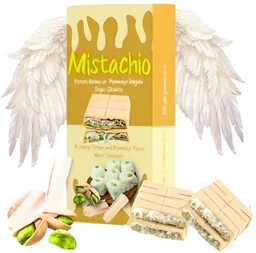 Angel Hair White Chocolate, biała czekolada z pistacjami i anielskim włosiem 80g - Mistachio - Kuchnie świata - miniaturka - grafika 1