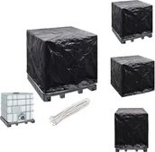 Pokrowce na meble ogrodowe - vidaXL Pokrowiec na zbiornik IBC 8 oczek 116x100x120 cm - Pokrowce ochronne na meble ogrodowe - miniaturka - grafika 1