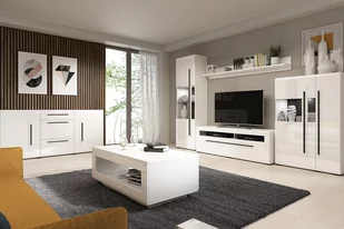 Stolik kawowy Tulsa 99 - biały / biały połysk - Ławy i stoliki kawowe - miniaturka - grafika 2