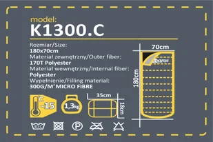 Śpiwór AbarQs 1300.C Kołdra Kamuflaż Moro - Śpiwory - miniaturka - grafika 12