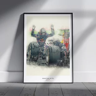 Plakat Tory wyścigowe - Sebastian Vettel - Plakaty - miniaturka - grafika 1