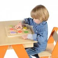 Sortery dla dzieci - Masterkidz Drewniany Sorter Kształtów Masterkidz Kolorowe Owoce MK00620 - miniaturka - grafika 1