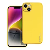 Etui i futerały do telefonów - OEM Futerał Leather Case Skórzany Do Iphone 14 Plus Żółty - miniaturka - grafika 1