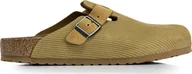 Klapki i japonki męskie - Birkenstock Klapki Birkenstock Boston Corduroy Cork Brown - miniaturka - grafika 1