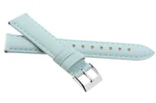 Akcesoria do zegarków - Skórzany pasek do zegarka 16 mm JVD R41306-16 błękitny - miniaturka - grafika 1