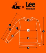 Bluzy damskie - Lee WORKWEAR SWS relaxed Burlwood luźna brązowa bawełniana bluza M - LEE - miniaturka - grafika 1