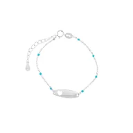 Biżuteria dla dzieci - Srebrna bransoletka dziecięca 925 Blaszka Serce PREZENT - miniaturka - grafika 1