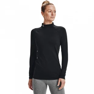 Damski longsleeve treningowy Under Armour UA CG Authentics Mockneck - czarny - Koszulki i topy damskie - miniaturka - grafika 1