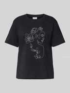 Koszulki i topy damskie - T-shirt z wyhaftowanym motywem model ‘SYBIL’ - miniaturka - grafika 1
