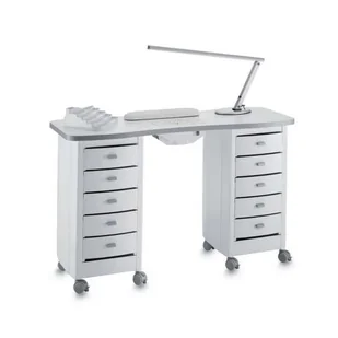 227 Stolik do manicure podwójny Pochłaniacz Pyłu: Bez Pochłaniacza - Meble kosmetyczne - miniaturka - grafika 1