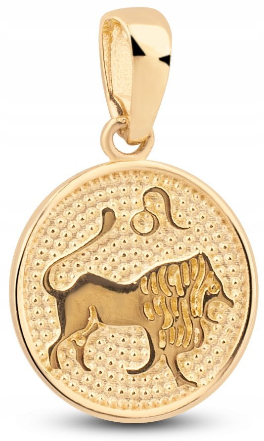 ZŁOTA ZAWIESZKA ZNAK ZODIAKU LEW 585