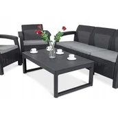 Meble ogrodowe - Zestaw Mebli ogrodowy Trasowych CORFU MAX 3 Graphite 1 szt - miniaturka - grafika 1