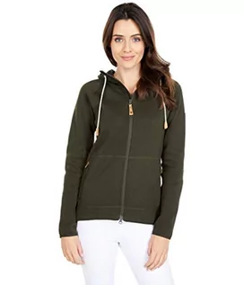 Bluzy damskie - Fjallraven Damska bluza z kapturem Övik Fleece zielony Deep Forest XXS 89516 - grafika 1