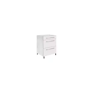 Szafka Dolna Stojąca 3 Szuflady 60 cm CRE-10D Creativa Fadome Szary Połysk, Dąb Sonoma, Lux, h 10cm - Szafki kuchenne - miniaturka - grafika 1