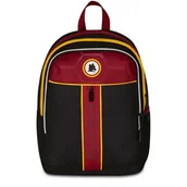 Plecaki - Seven AS Roma plecak z podwójną przegrodą, czarny, przednia kieszeń na suwak i kieszeń na butelkę, dla dzieci, do szkoły podstawowej, piłki nożnej, czarne, Taglia unica, Casual - miniaturka - grafika 1