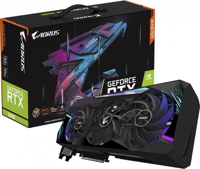 Gigabyte Aorus GeForce RTX 3080 Master 10GB GDDR6X GV-N3080AORUS M-10GD 3.0 GV-N3080AORUS M-10GD 3.0