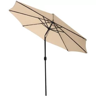 Parasol ogrdowy SASKA GARDEN z oświetleniem LED 300 cm Beżowy - Parasole ogrodowe - miniaturka - grafika 1