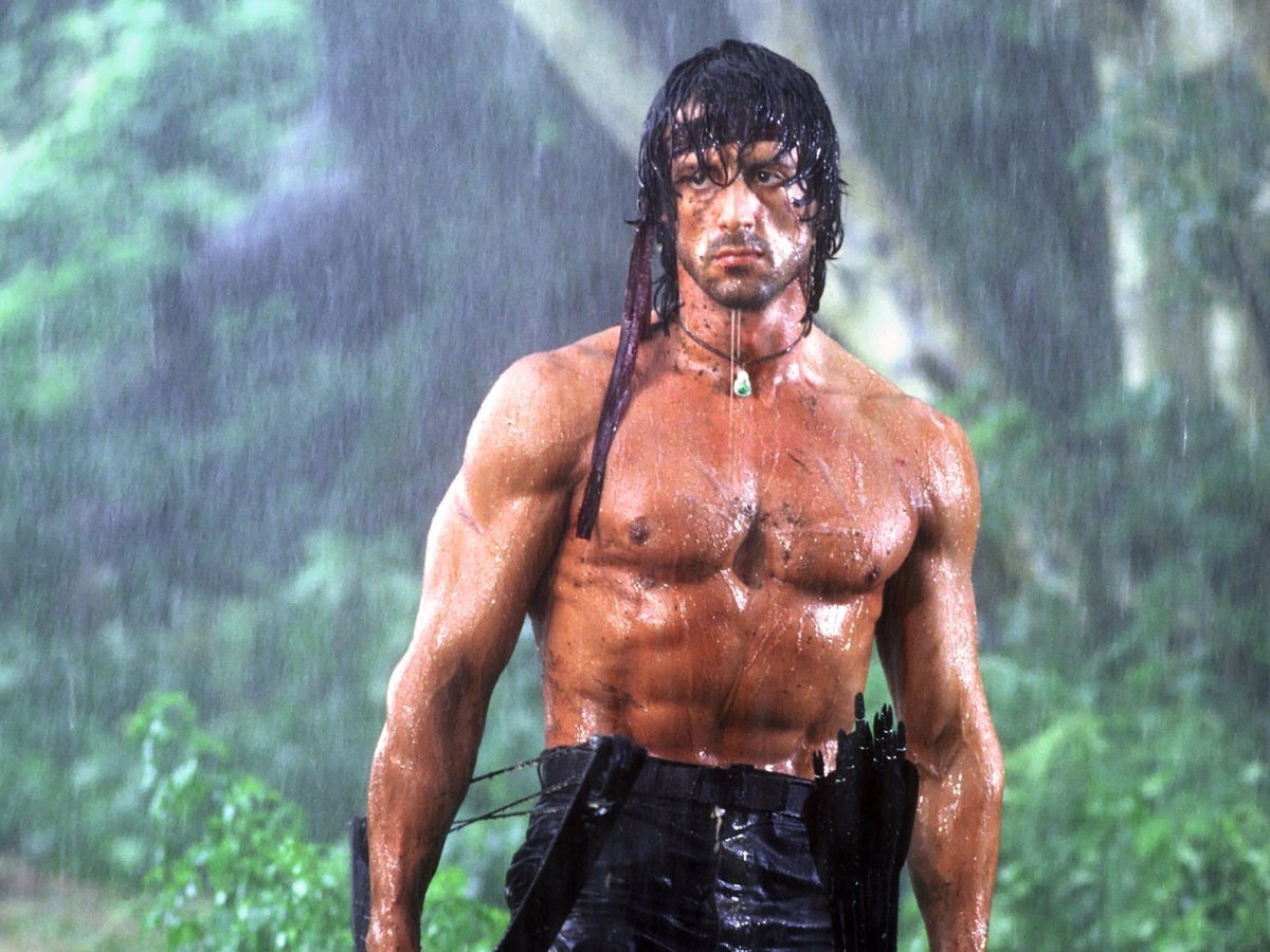 PODKŁADKA POD MYSZ Nadruk 22x18 cm RAMBO - Sylvester Stallone Tekst Prezent