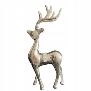 RENIFER SREBRNA FIGURKA ŚWIĄTECZNA DEKORACJA - Ozdoby bożonarodzeniowe - miniaturka - grafika 1