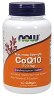 Witaminy i minerały - Now Foods FOODS FOODS Maximum Strength CoQ10 600mg (Koenzym Q10 z Lecytyną i Witaminą E) 60 Kapsułek żelowych - miniaturka - grafika 1