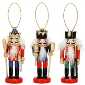 Bombki - Zawieszki choinkowe 3 sztuki dziadek do orzechów drewniane ozdoby świateczne - miniaturka - grafika 1