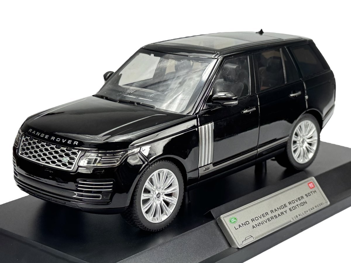 ALLOY CAR LAND ROVER RANGE ROVER 50TH ANNIVERSARY EDITION CZARNY 1:18