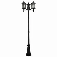 Lampy ogrodowe - Chicago lampa stojąca ogrodowa 3xE27 czarna K-8218 - miniaturka - grafika 1