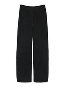 Spodnie damskie - Vero Moda Spodnie dzianinowe Gold Art 10332174 Czarny Loose Fit - miniaturka - grafika 1