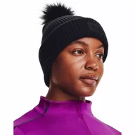 Czapki damskie - Czapka damska Under Armour Halftime Ribbed Pom - miniaturka - grafika 1