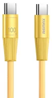 Kable USB - KABEL REMAX USB-C QUICK CHARGER SZYBKIE ŁADOWANIE 100W wytrzymały ZŁOTY 1,2m - miniaturka - grafika 1