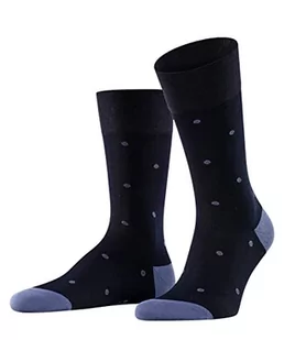 FALKE Mężczyźni Skarpety Dot M SO Bawełna z wzorem 1 Para, Niebieski (Dark Navy 6377), 39-42 - Skarpetki męskie - miniaturka - grafika 1