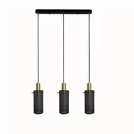Lampy sufitowe - Tirana lampa wisząca 3xE27 złota/czarna LP-945/3L BK - miniaturka - grafika 1