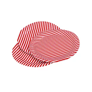 Talerze papierowe okrągłe czerwone paski 23cm 8szt - Balony i akcesoria - miniaturka - grafika 1